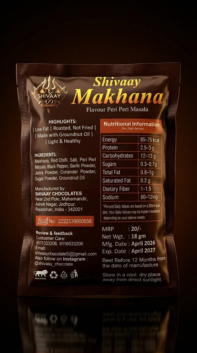 Shivaay Peri Peri Makhana – Bold Crunch, Spicy Punch