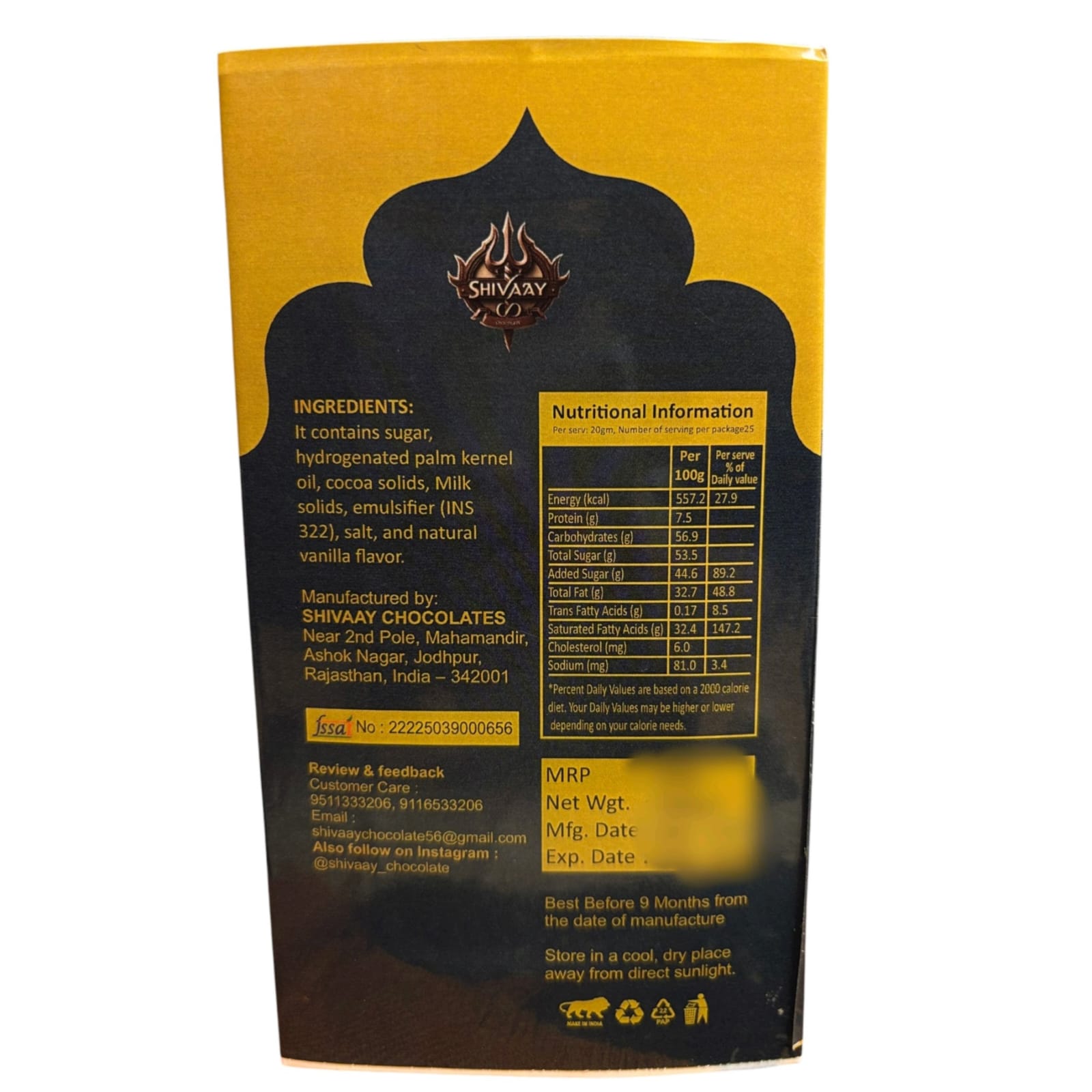 Shivaay Dubai Kunafa Chocolate